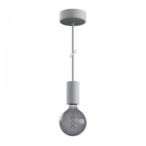 EIVA ELEGANT buiten hanglamp met textielkabel, siliconen plafondkap en E27 fitting IP65 waterproof